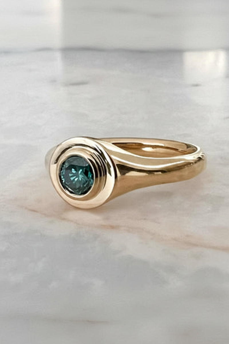 Sapphires reset into signet ring after remodelling by Robbie Chapman Sydney