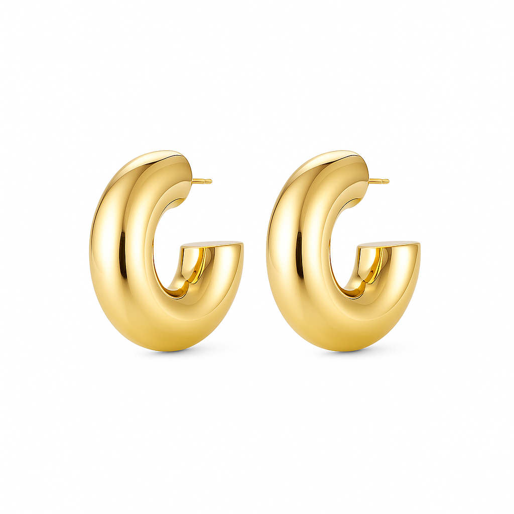 Tube Hoop Earrings - Medium