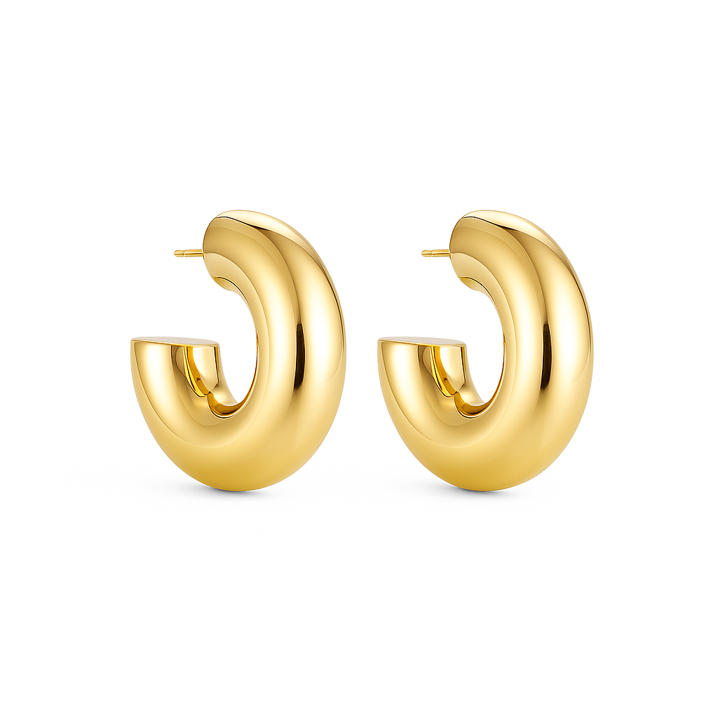 Tube Hoop Earrings - Medium