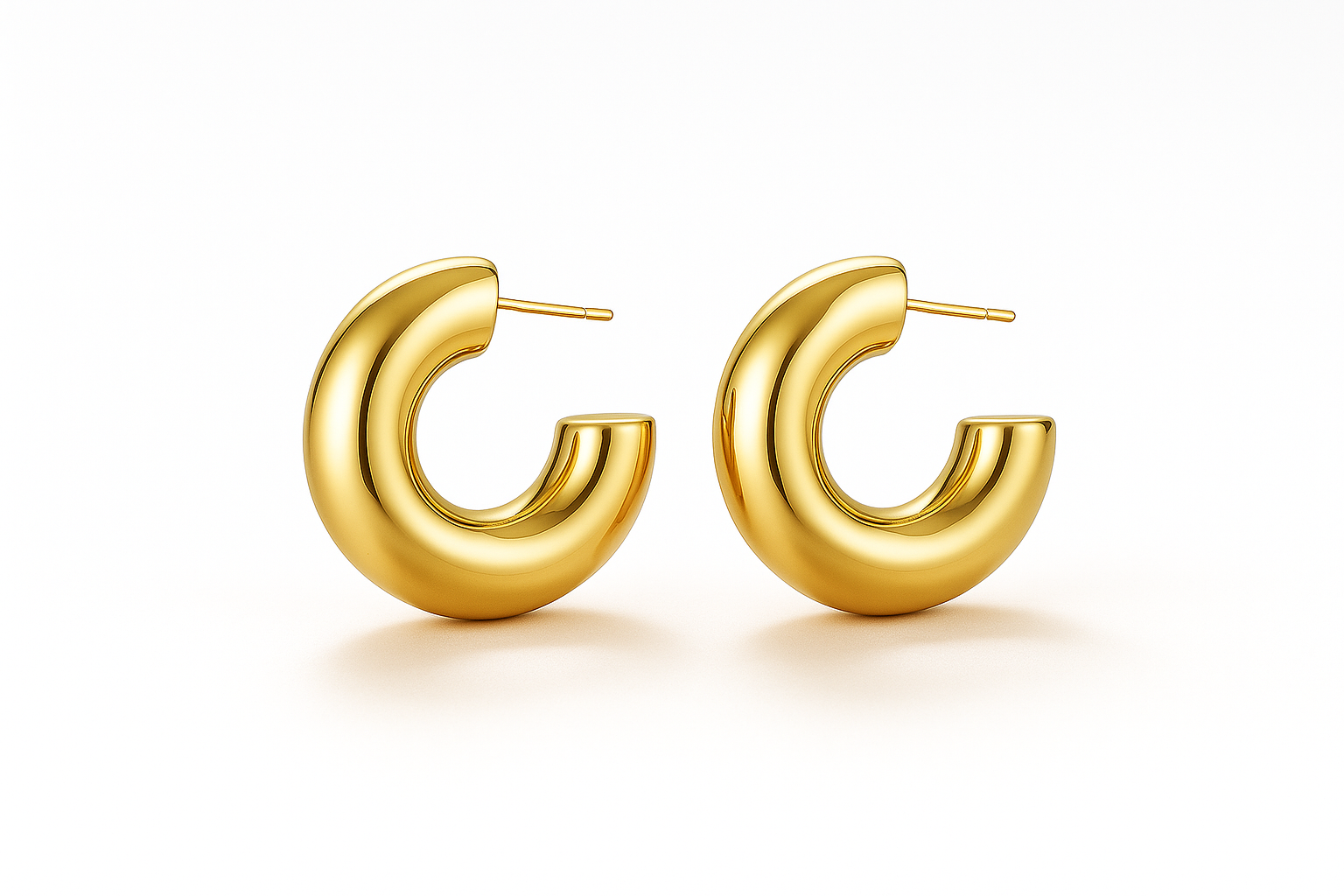 Tube Hoop Earrings - Medium