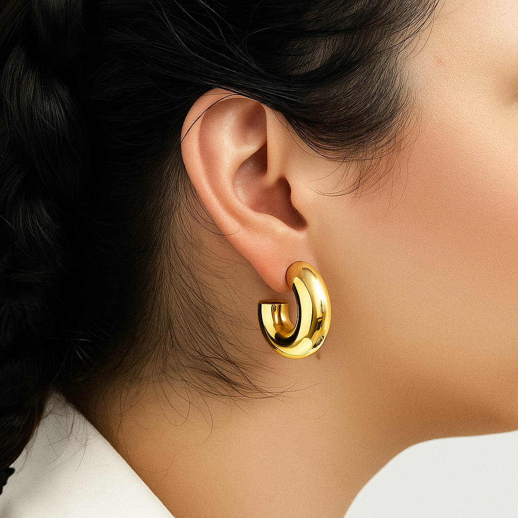 Tube Hoop Earrings - Medium