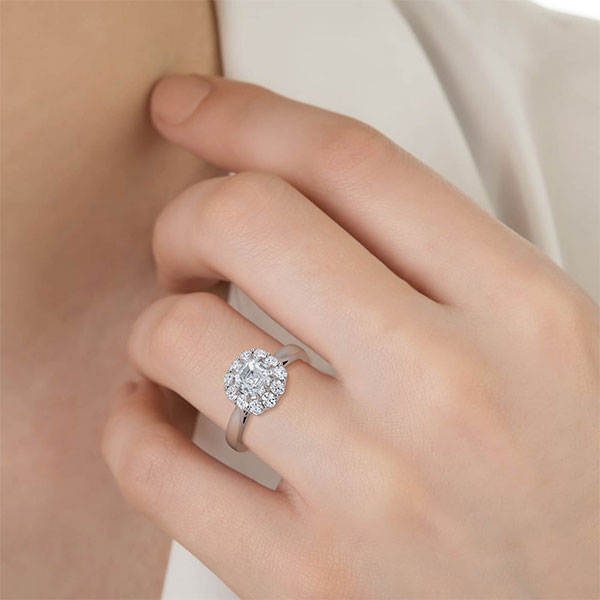 Art Deco Asscher Cut Halo